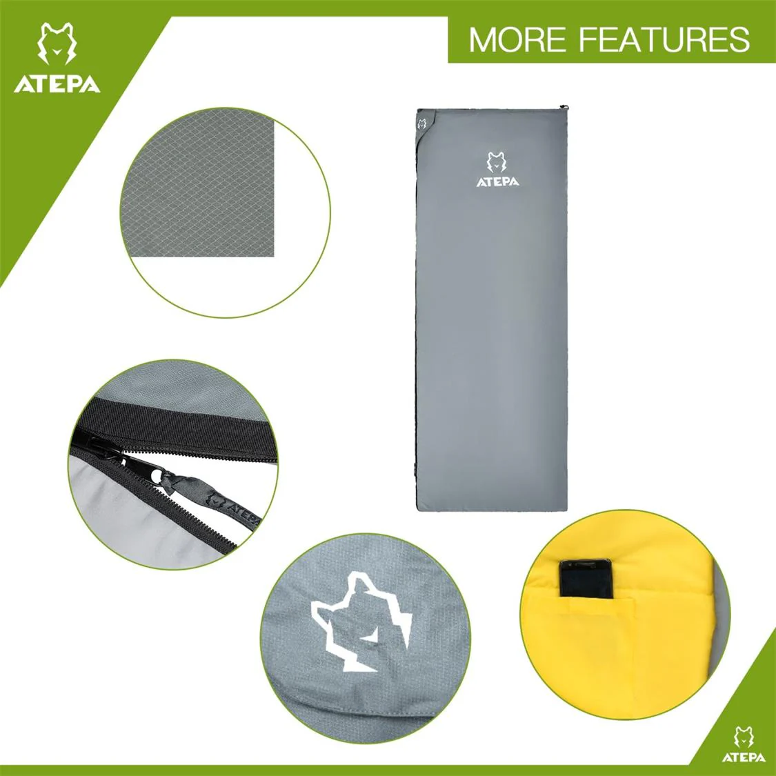 ATEPA LIGHT 1200 Sleeping Bag - Image 3