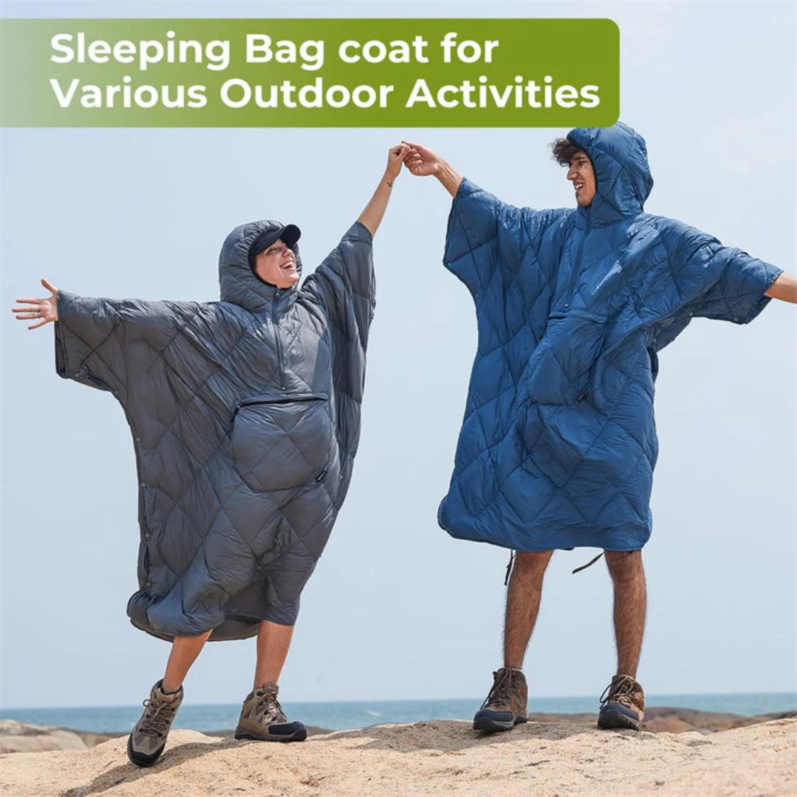 Atepa Murano Camping Poncho - Blue - Image 7