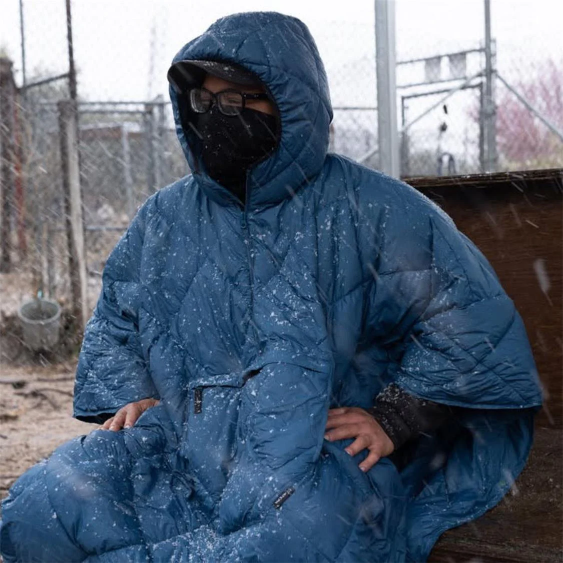 Atepa Murano Camping Poncho - Blue - Image 6