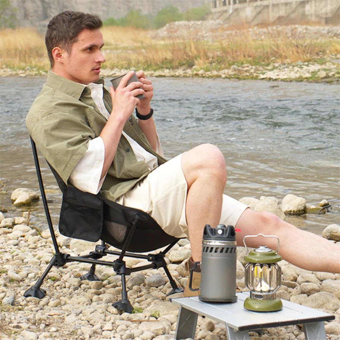 ATEPA Ultralight Square Low Chair Folding Chair - Image 3