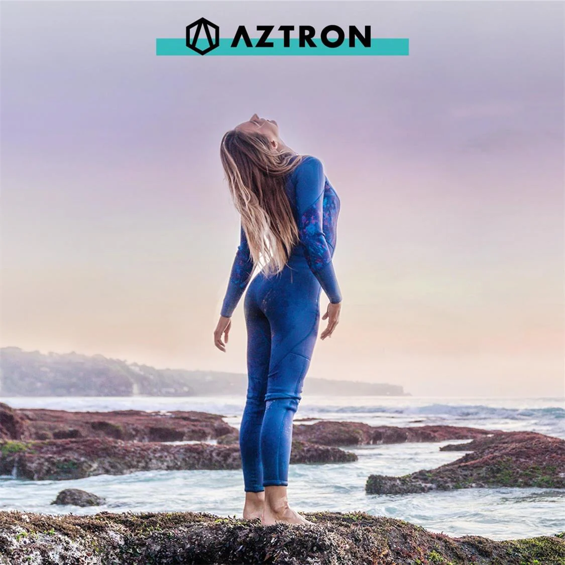 Aztron Aurora Women's 3/2mm back zip steamer - Image 5