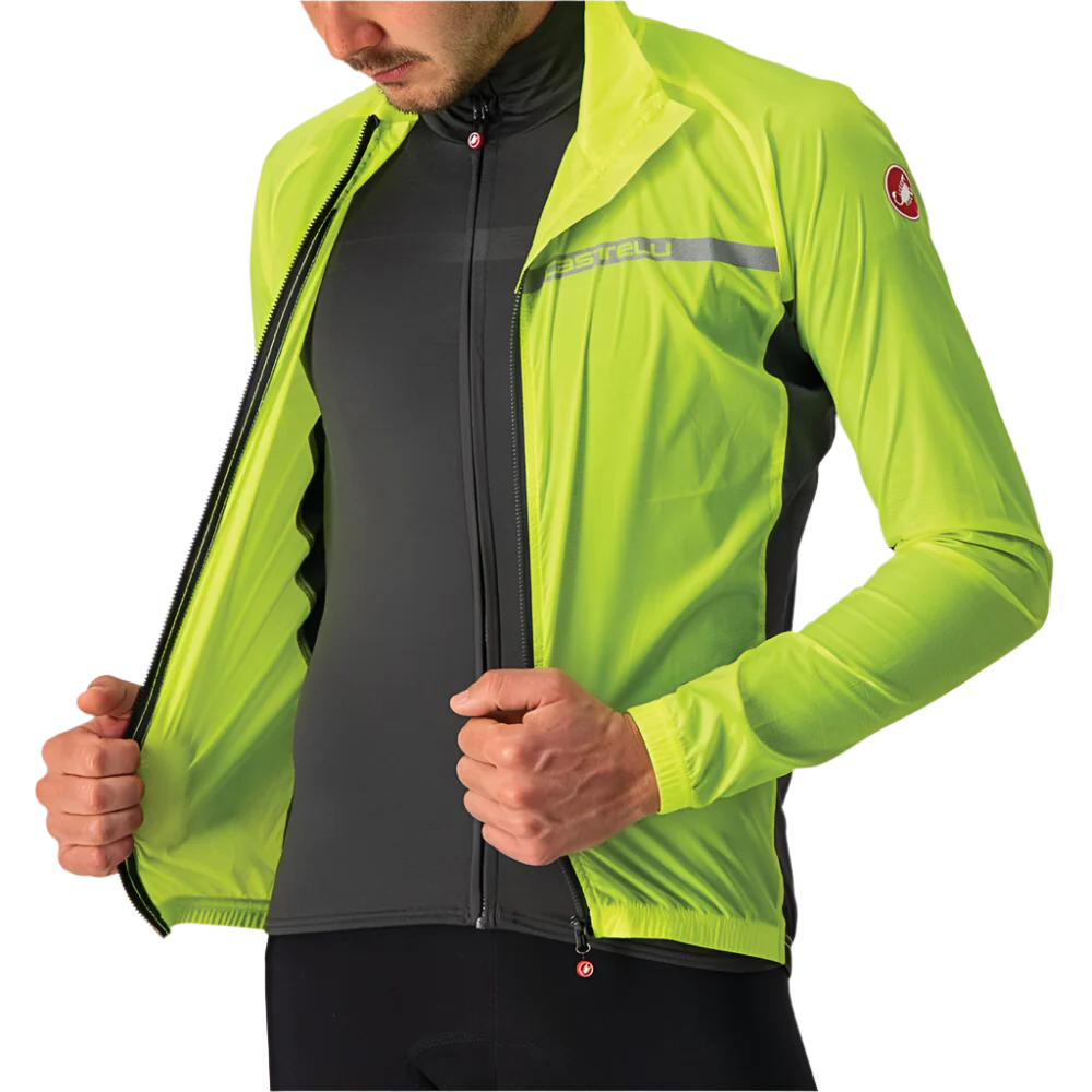 Castelli Squadra Jacket Elect Lime/Dark Gray - Image 4