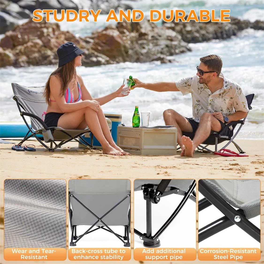 Kingcamp Folding Beach Chair Twin Pack - Image 3