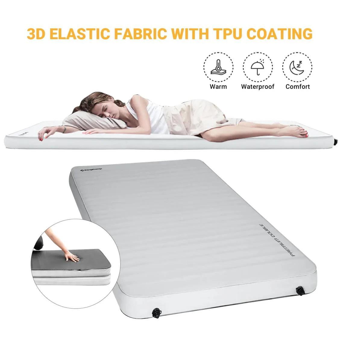 KingCamp Luxury 3D Double Self Inflating Mat - Image 9