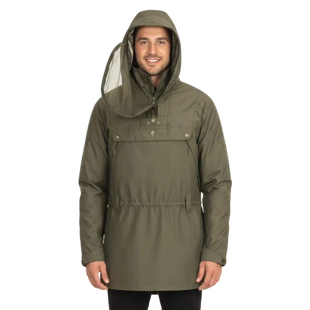 PINEWOOD® Mens Tikaani Technical Cotton Waxed Stretch Anorak - Image 3