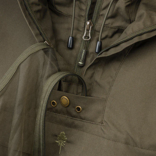PINEWOOD® Mens Tikaani Technical Cotton Waxed Stretch Anorak - Image 7