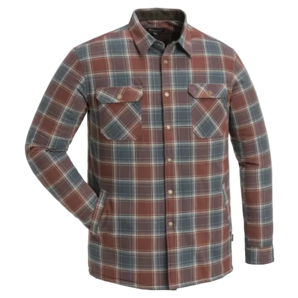 Pinewood Finnveden Men's Overshirt Dark Copper/Storm Blue - 5XL
