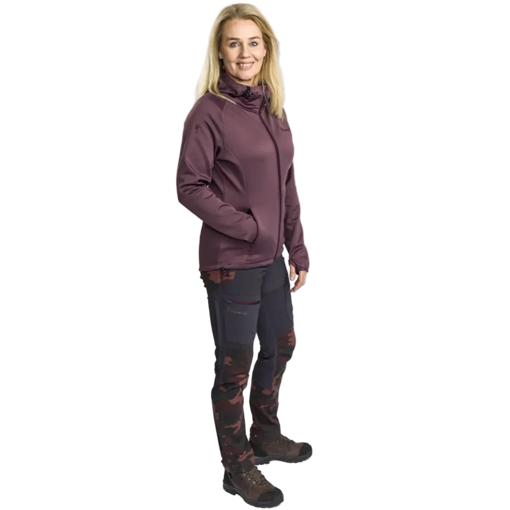 Pinewood Finnveden Women's Hybrid Camo Pants Dusty Plum - Image 2