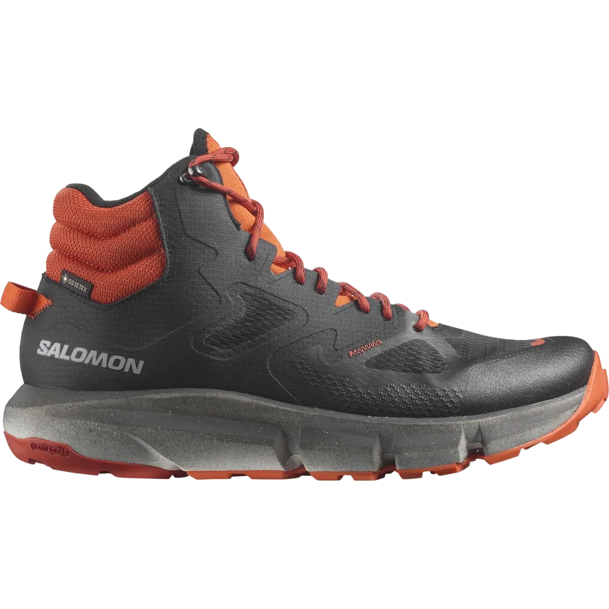 Salomon Men's Predict Hike Mid Gtx Shoe-Black/Burnt Ochre/Vibrant Orange-8.5