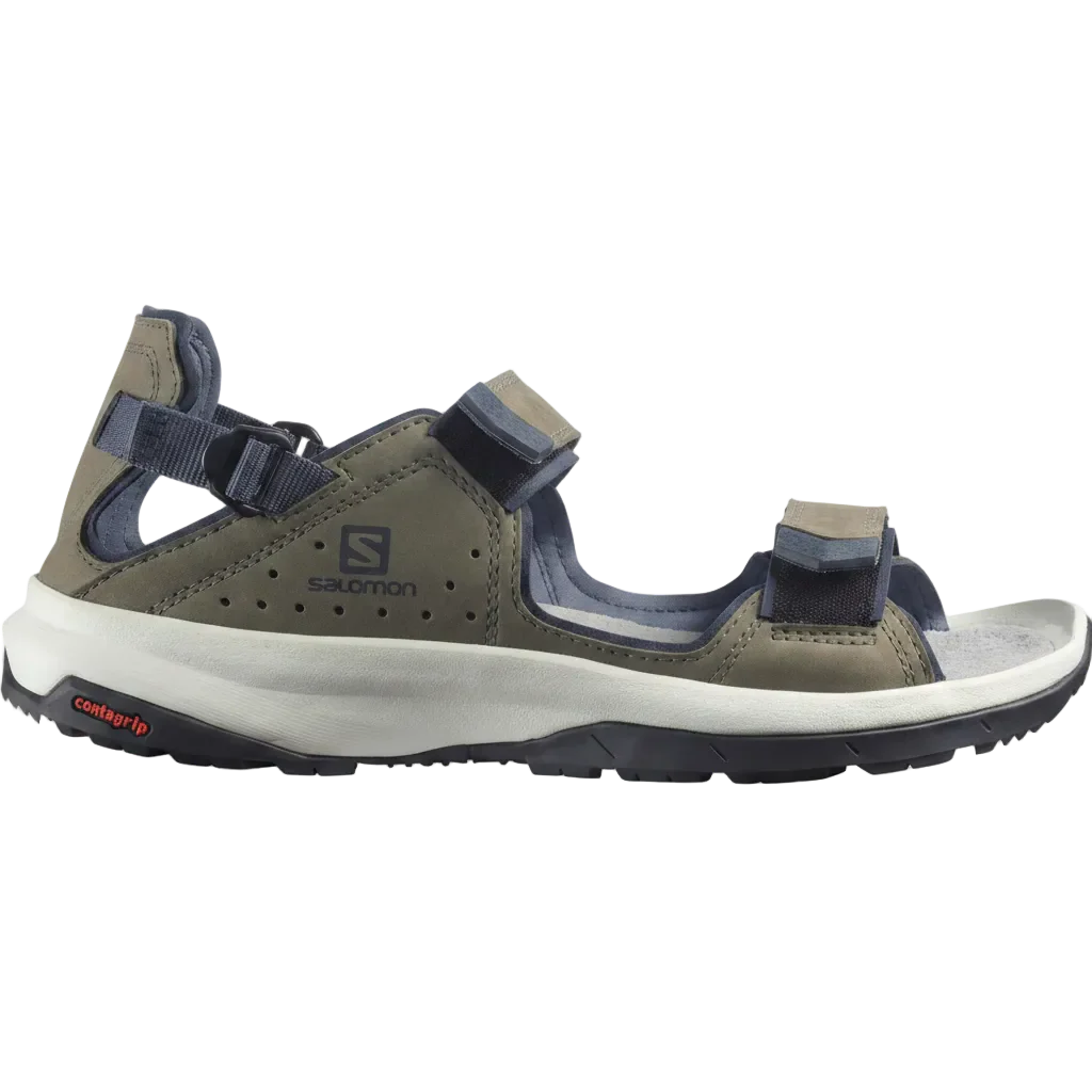 Salomon Men's Tech Sandal Premium Leather-Bungee Cord India Ink Phantom-8.5